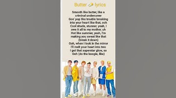 Thumbnail of Butter lyrics BTS  ( like if u love BTS )  #elated_souls. #bts #butter #kpop #lyrics