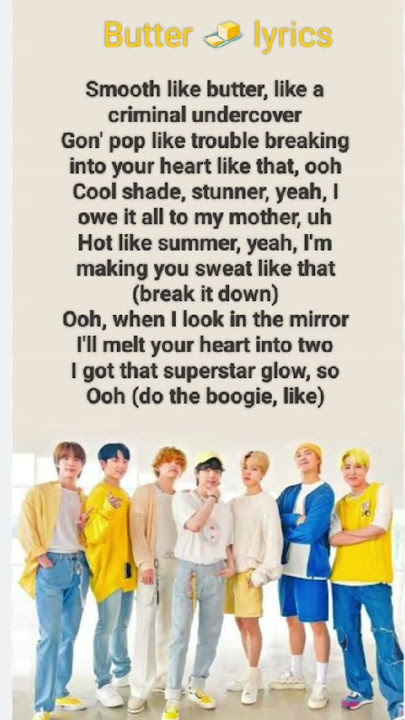 Butter lyrics BTS  ( like if u love BTS )  #elated_souls. #bts #butter #kpop #lyrics