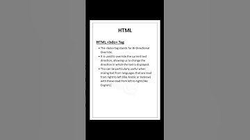 HTML bdo Tag | S Code Hub #shorts #html