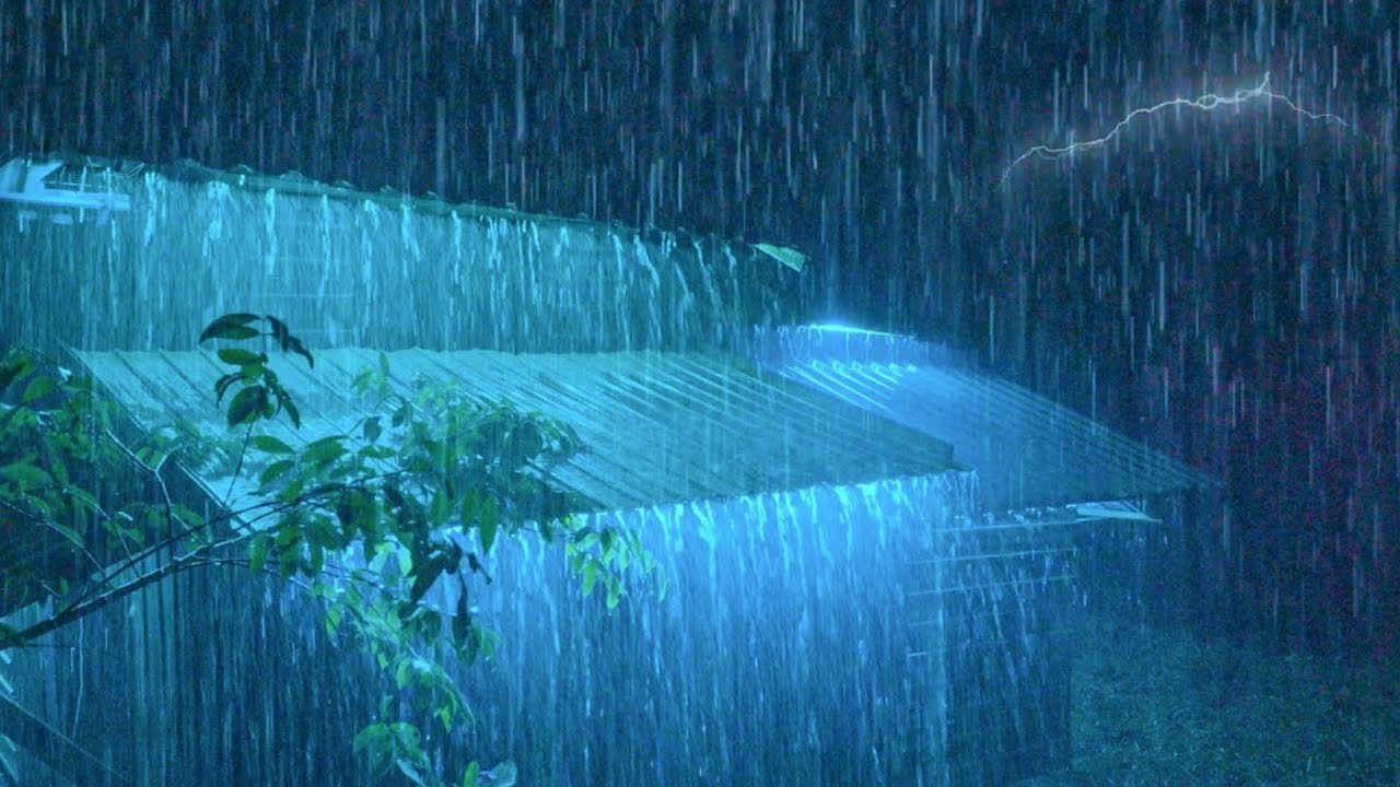 The sound of heavy rain at night makes you fall asleep contentedly ...