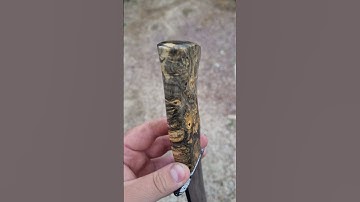 A Big Bowie! in feather Damascus pattern, a new Damascus recipe, with approximately 10" .