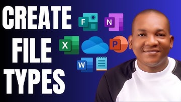 Create Different File Types on OneDrive (Microsoft Word Document, Sheet, PPT, Notebook, Forms)