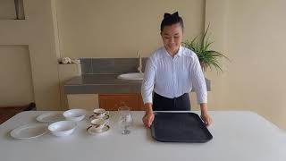 Serving the Guest (Carrying and Loading the tray)