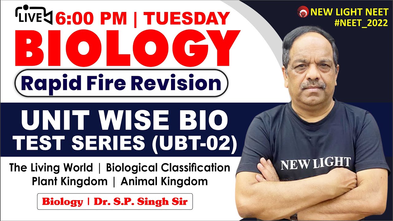 LIVE NEET 2022 | BIOLOGY RAPID FIRE REVISION | UNIT WISE BIO TEST SERIES (UBT-02) | Singh Sir 