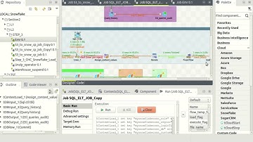 ELT job in Talend ( Snowflake cloud database load ) #integrate ELT/ETL tools with Snowflake