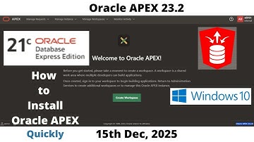 How to Install Oracle APEX 23.2 | DB 21cXE Pluggable | Windows 10 | Omar Baig | Quickly