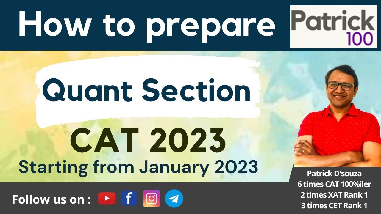 How to prepare Quant Section for CAT 2023 - If starting from January ...