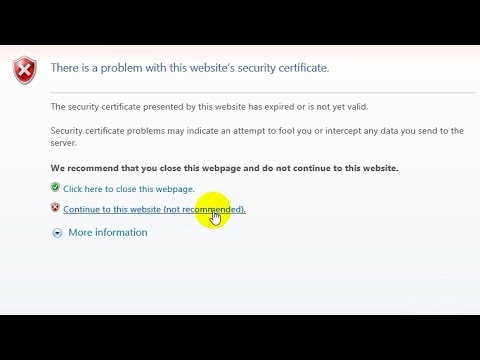 How to fix "Security Certificate expired" in Internet Explorer