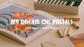 my dream oil pastels & how i used them