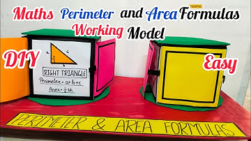 maths perimeter and area formulas working model - maths tlm - diy | Agarwal_crafts 