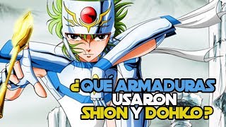 ¿Qué armaduras usaron Shion y Dohko antes de ser santos dorados?