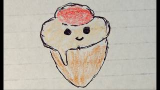 ICE CREAM CONE - How to Draw Cute Kawaii Characters, Easy Step by Step Tutorial for Beginners ICE CREAM CONE - How to Draw Cute Kawaii Characters, Easy Step by Step Tutorial for Beginners
