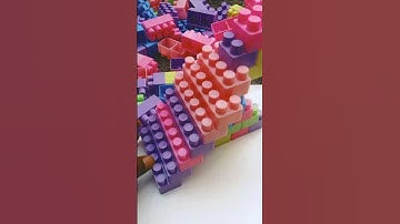 Satisfying DIY Stair Step Build with Building Blocks | Relaxing CreativeASMR #lego #buildingblocks