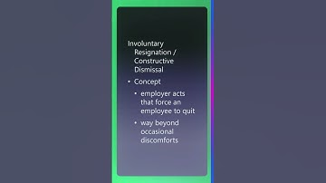 Constructive Dismissal / Involuntary Resignation, Concept #HernanDoIt #Bar2023