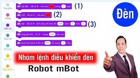 Điều khiển lập trình đèn trong robot mBot qua phần mềm mBlock | Lập trình trẻ em Scratch