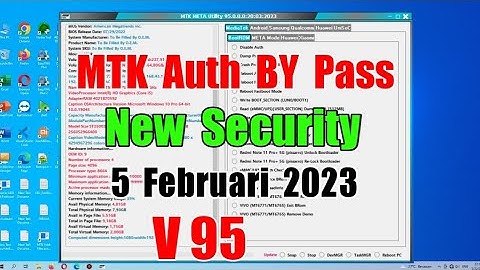 MTK META UTILITY V95 Update  Support Xiaomi OPPO VIVO Realme Samsung INFINIX Mediatek