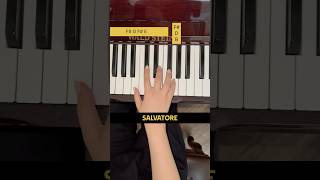 Salvatore with easy tutorial for the piano  #salvatore #piano #tutorial #shortvideo