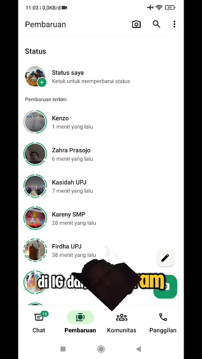 Cara tag orang di status wa