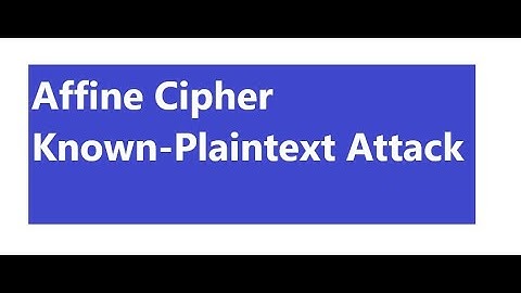 Affine Cipher - Part 3