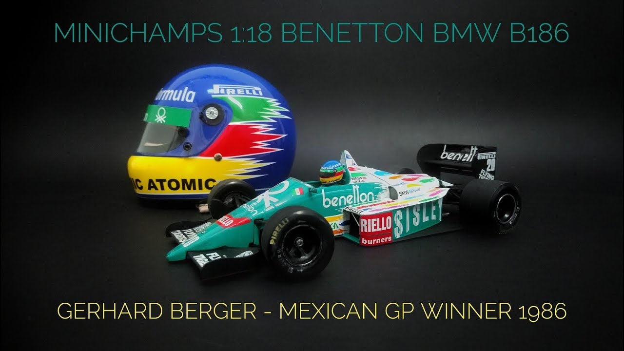 REVIEW Minichamps 1:18 Benetton BMW B186 Gerhard Berger Mexican GP Winner  1986 diecast modelcar