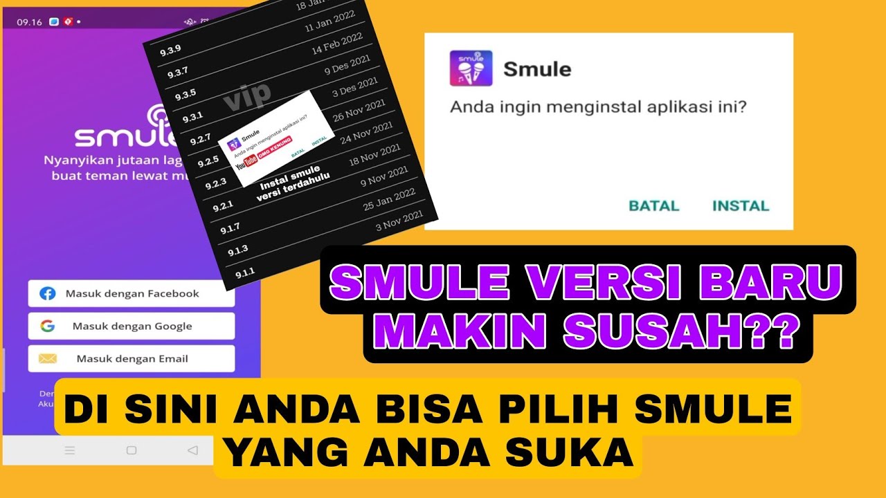 Cara Download Smule VERSI lama smule versi lama yang masih