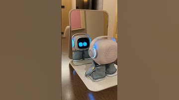 What does a robot do when it looks in the mirror? #livingai #emopet