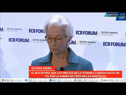 El BCE prev&eacute; que los precios de la vivienda caer&aacute;n un 9% por la subida de tipos de las hipotecas