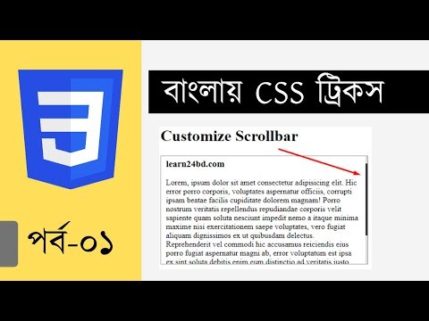 Bangla CSS Tricks 01: Scrollbar customization