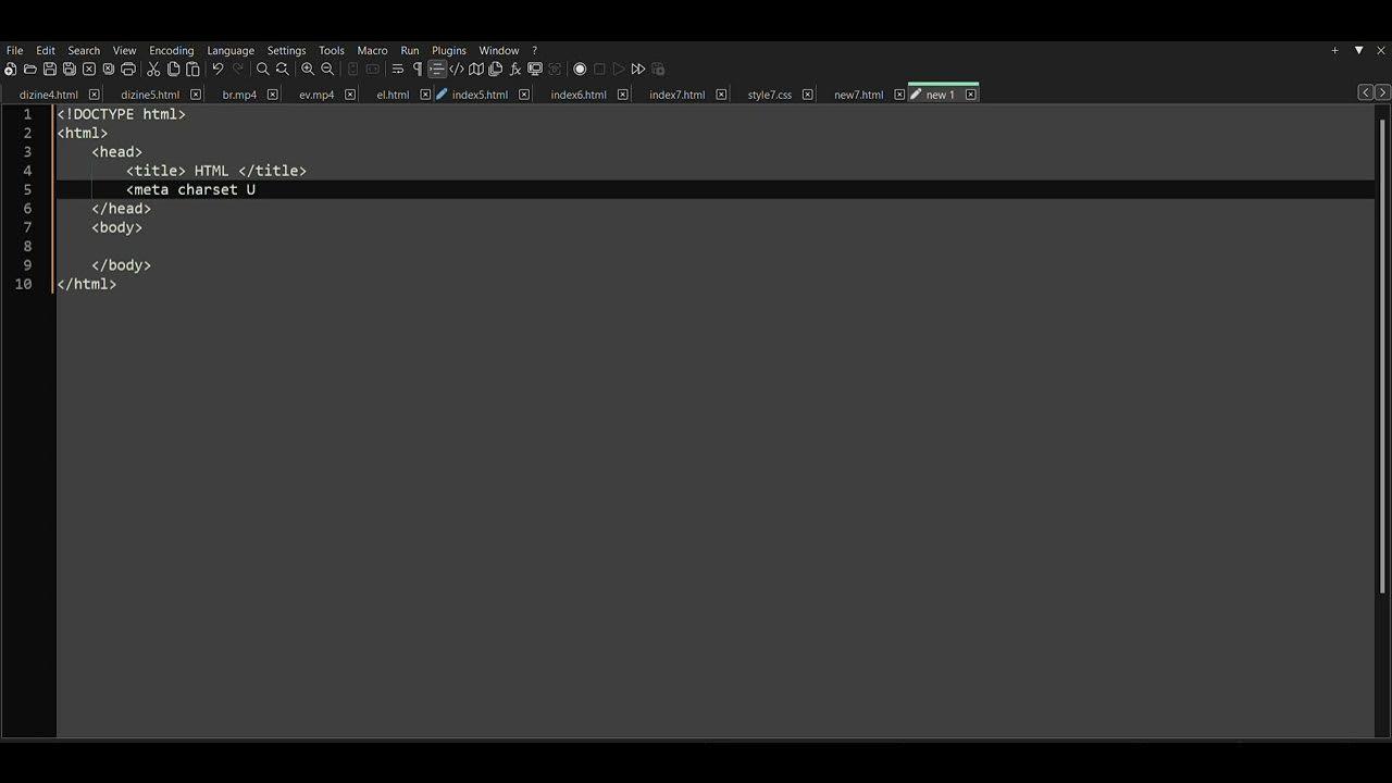 Notepad++ html div - YouTube