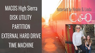 How to use disk utility to partition external hard drive & set up time machine on Mac0S High Sierra