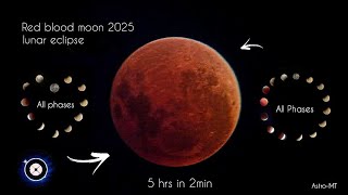 Total Lunar Eclipse  Red Blood Moon Through Telescope  astrophotography Astromt