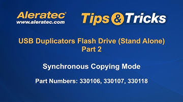 Aleratec Tips & Tricks | USB Duplicators 330106, 330107,  330118 Part 2