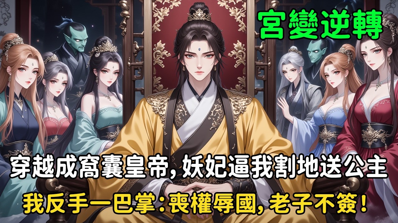 《穿越成窩囊皇帝，妖妃逼我割地送公主！我反手一巴掌：喪權辱國，老子不簽！》熱血青年穿越成昏君，醒來就被妖妃逼簽割地求和詔書。他怒吼：「漢人終其一朝，不和親、不納貢、不割地！」妖妃惱羞成怒發動宮變#小说