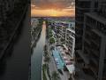 Luxury Canal Park & Swimming Pool Construction Transformation | AI Cinematic Video