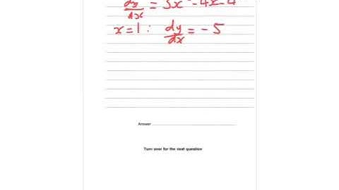 AQA Further Maths GCSE 2015 Paper 1 Q10 - Functions
