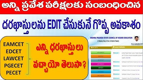 All Sets EDIT Option Update with CET wise applications data for all aspirants by SRINIVASMech