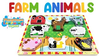 Learn Farm Animals Names and Sounds | Farm Animal Toys | Toddler Learning Kids Educational Video |