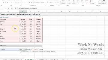 4. Index, Match & Vlookup Function Part 1 Excel 2013  Urdu Tutorials by Irfan Bakaly
