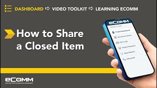 eComm How to Share a Closed Item