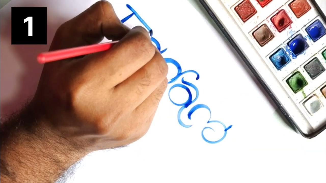 How To Do Calligraphy Using Camlin Brush Pen and Regular Painting Brush