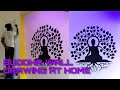 Buddha painting at home  buddha wall drawing  buddha wall decorating ideas