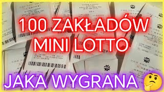 100 ZAKŁADÓW MINI LOTTO Jaka wygrana 🤔
