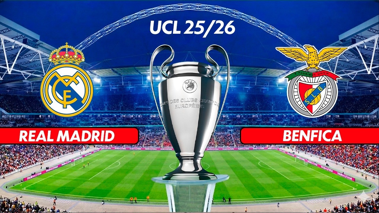 REAL MADRID vs. SL BENFICA - UEFA Champions League 25/26 | Mbappe vs Benfica | Simulation PES