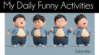 Korean Chubby Boy Daily Activities Cute Baby Boy