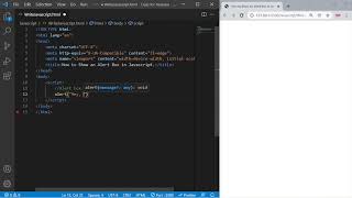 How to Show an Alert Box in Javascript on  an HTML Page | Write an Alert Box on HTML Document.