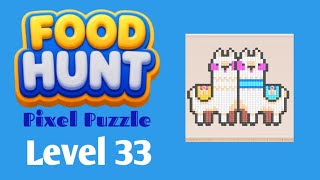 Food Hunt: Pixel Puzzle level 33 walkthrough solution 
