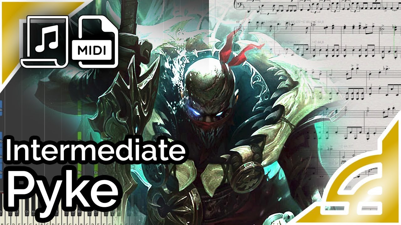 Pyke login theme (simplified) - League of Legends (Synthesia Piano Tutorial)