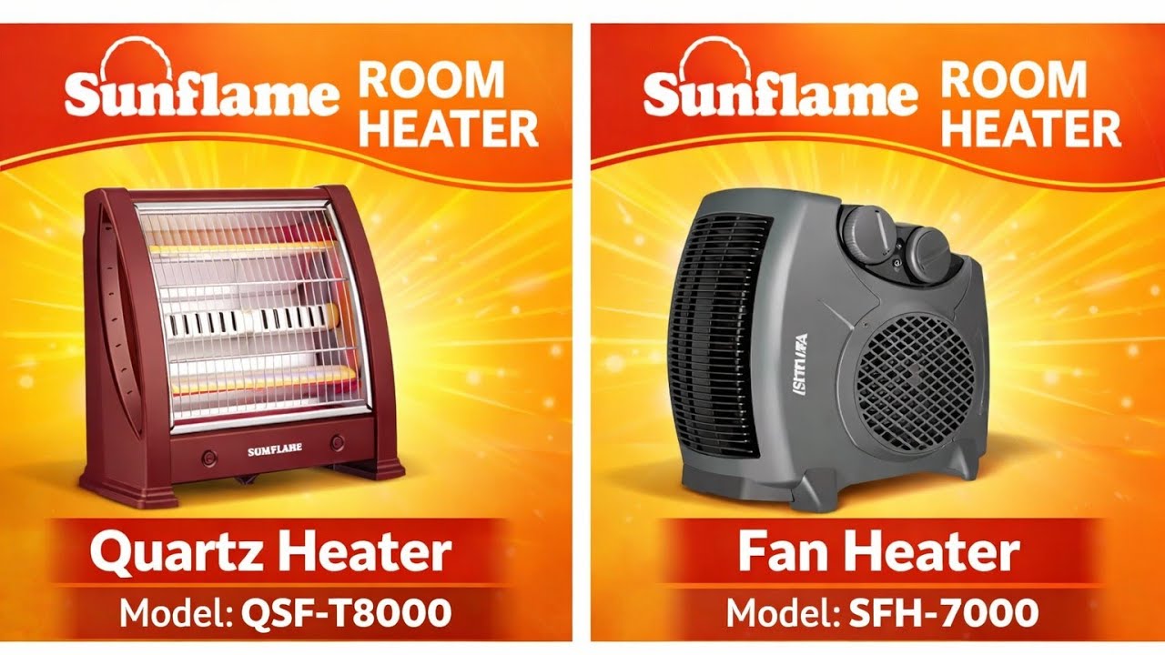 SUNFLAME ROOM HEATER (QSF-T800 & RSF-T2000) 