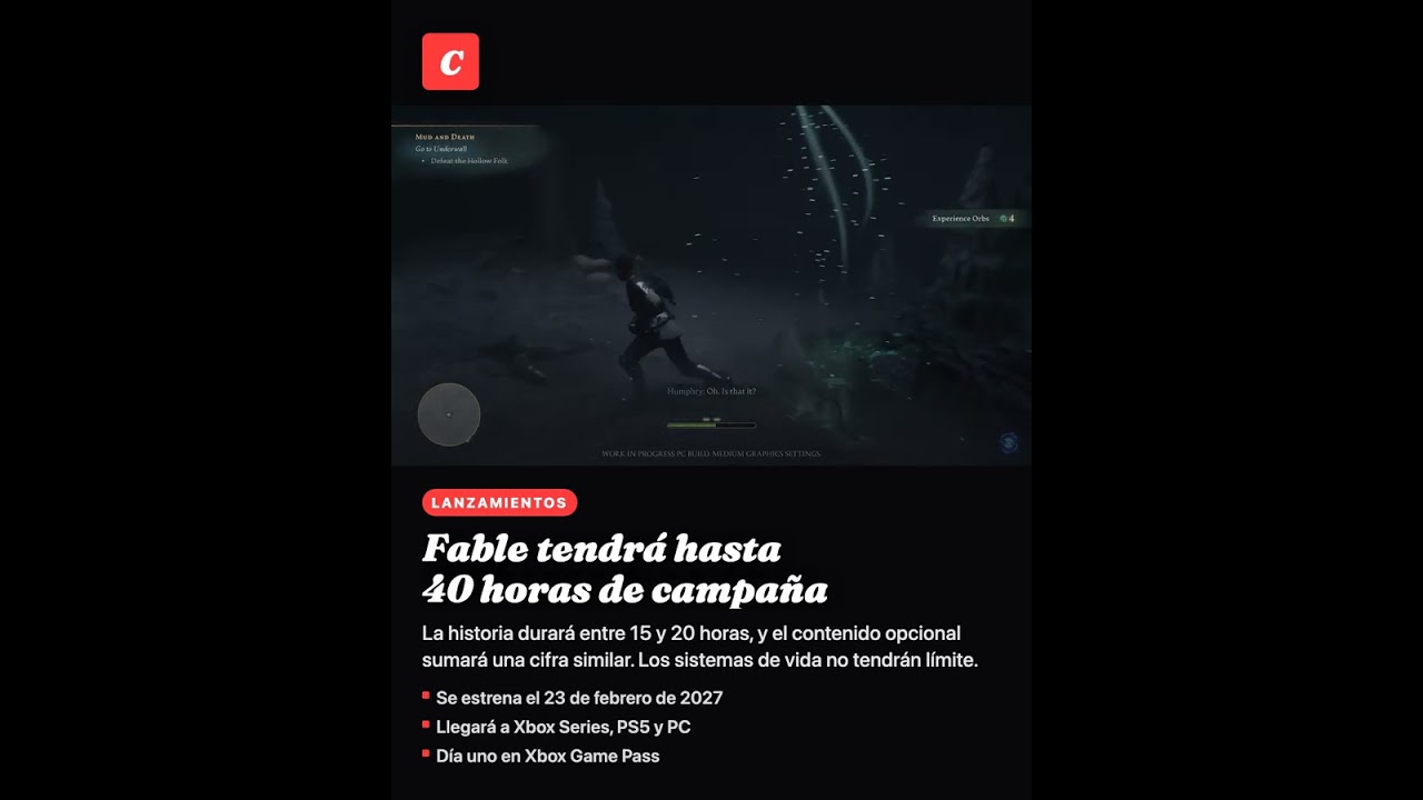 Fable tendrá hasta 40 horas de campaña