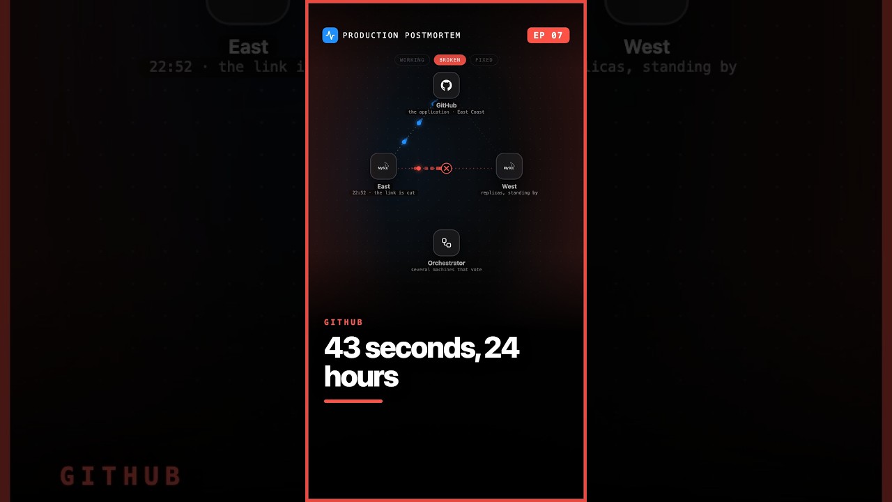 How a 43-Second Network Blip Took GitHub Down for 24 Hours (Split Brain ...